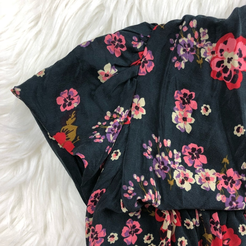 Anthro Odille | Silk Deuxhill Cowl Floral Blouse 2 - Picture 3 of 8